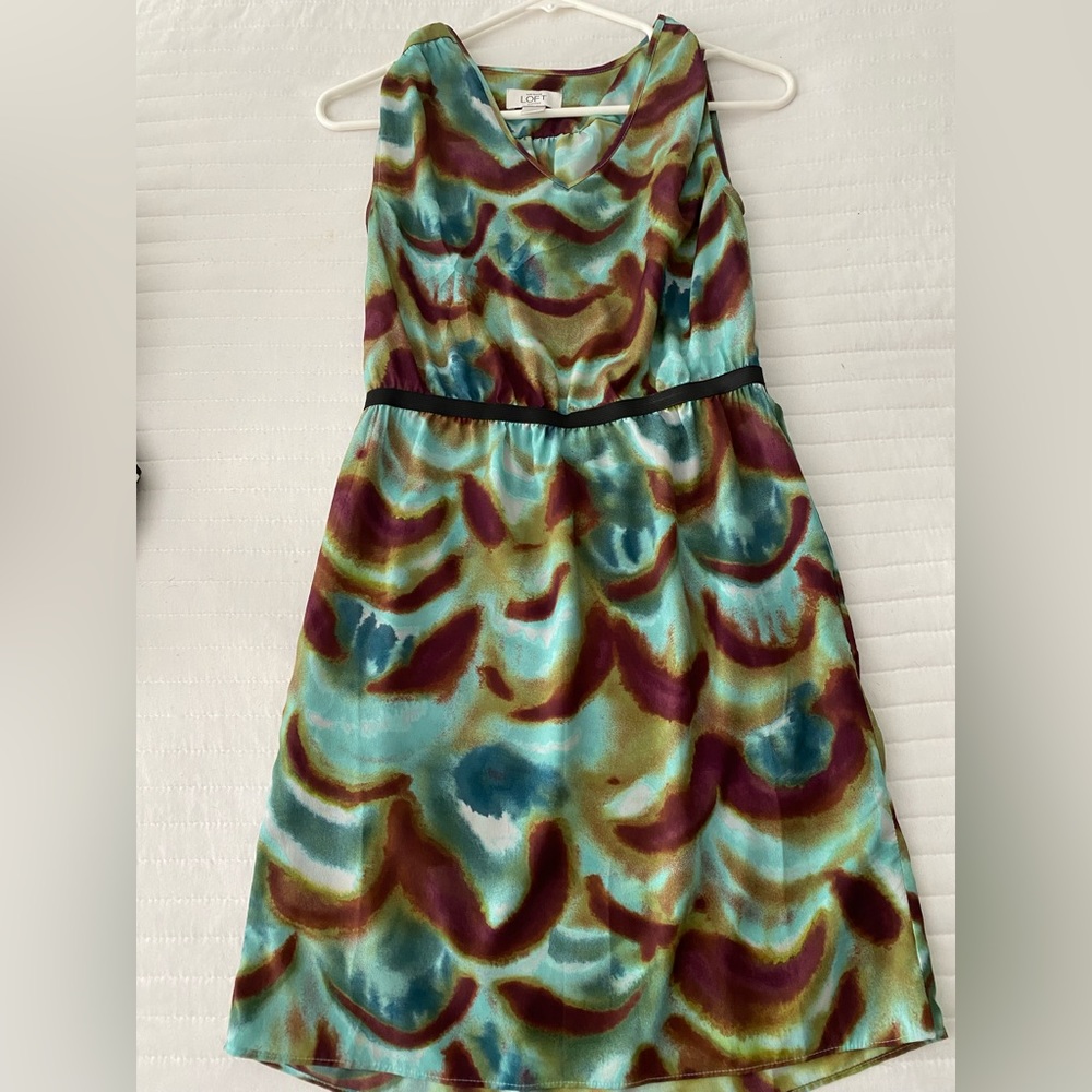 Fun mini silk dress.